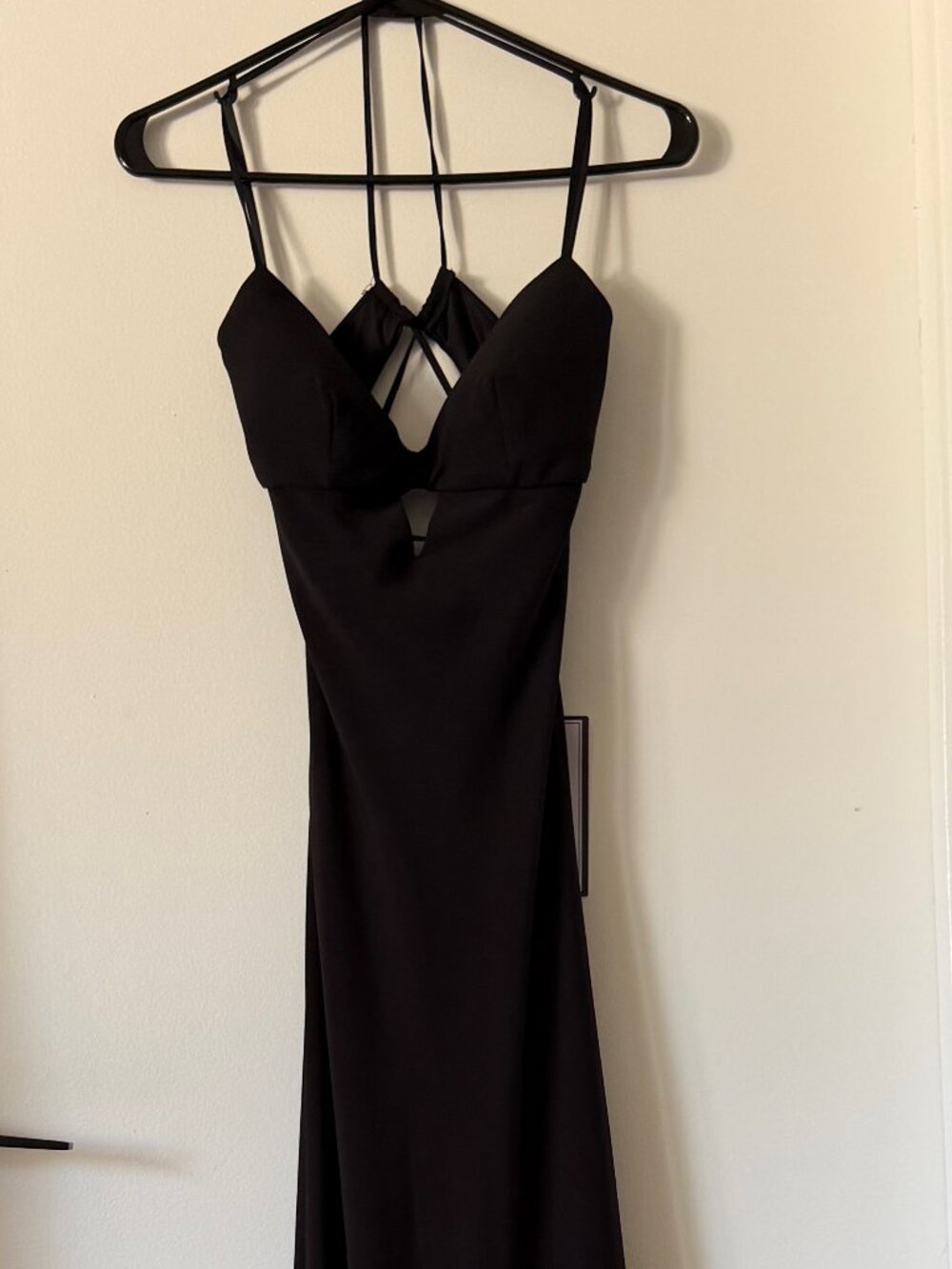 Alex & Sophia Black Cutout Strappy Maxi Dress NWT